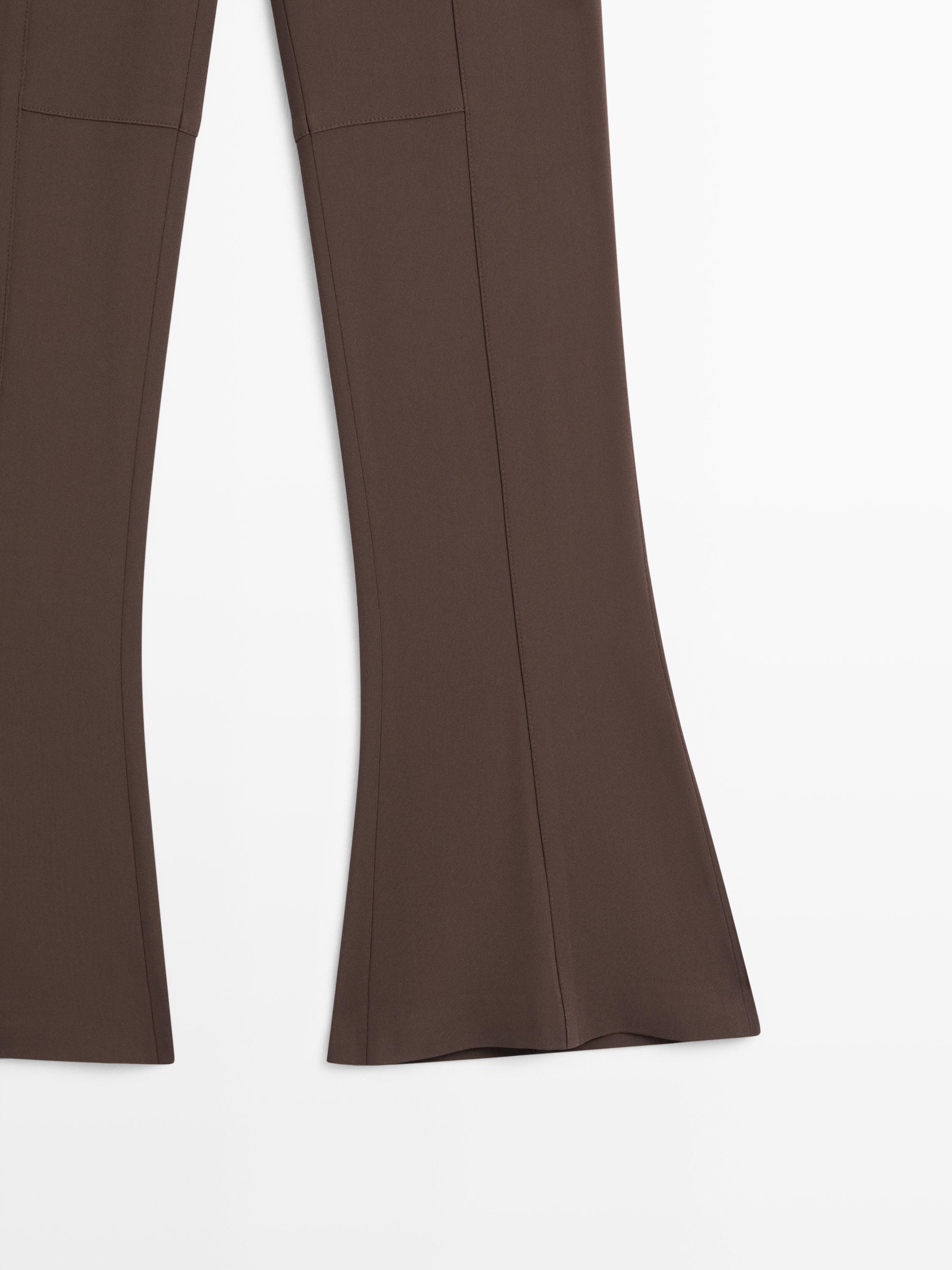 Flared trousers with pocket